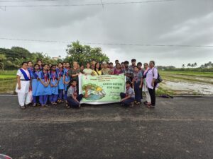 Read more about the article The students of Std IX A were taken to the field for a Paddy Cultivation activity as part of the Eco Club’s initiative to promote hands-on learning and awareness about agriculture.