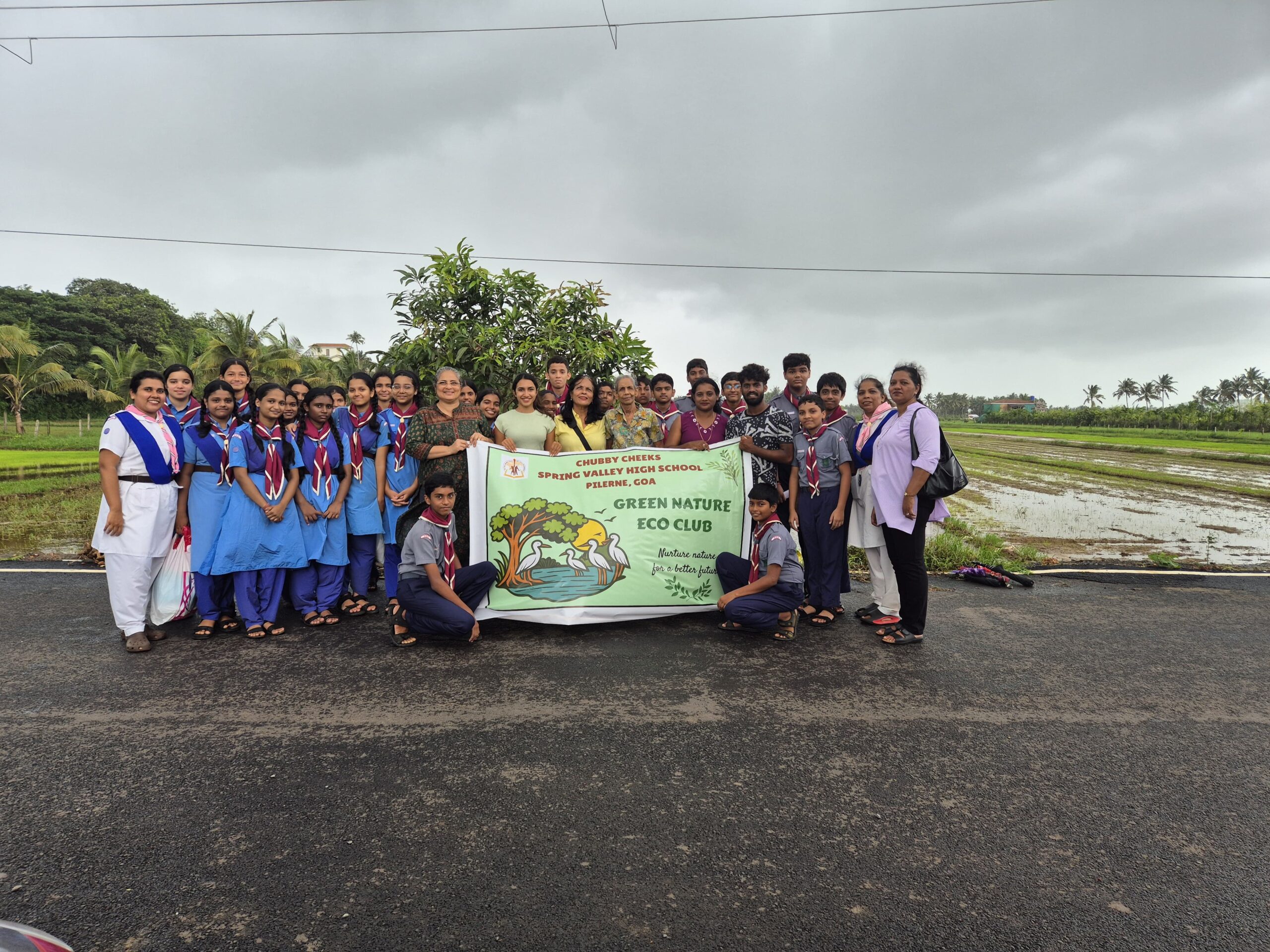 You are currently viewing The students of Std IX A were taken to the field for a Paddy Cultivation activity as part of the Eco Club’s initiative to promote hands-on learning and awareness about agriculture.